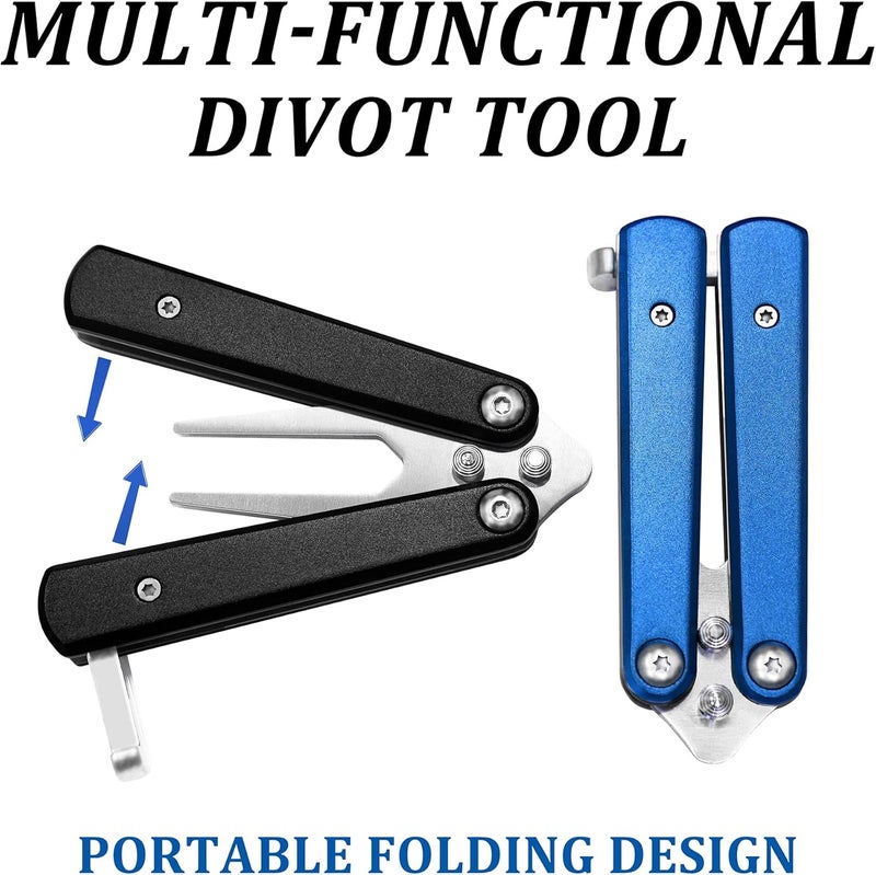 Arttodo Golf Divot Repair Tool, Stainless Steel Foldable Divot Tool & Golf Divot Tool with Bottle Opener, Golf Accessories for Men and Women - Image 2